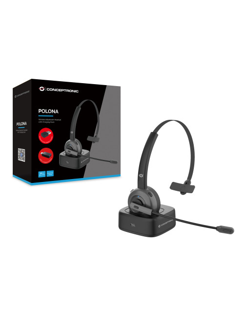 Auricular conceptronic bluetooth polona03bda con base