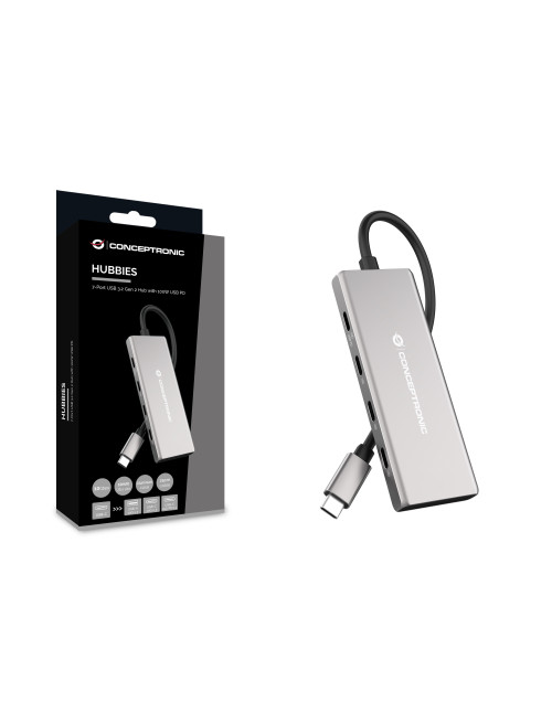 Hub usb tipo c conceptronic hubbies17g