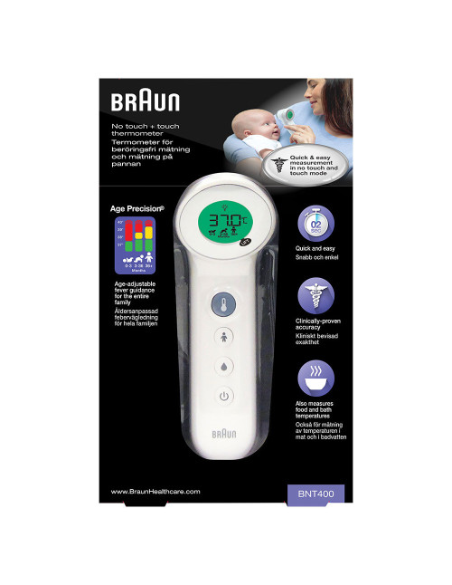 Termometro corporal braun bnt400we sin contacto