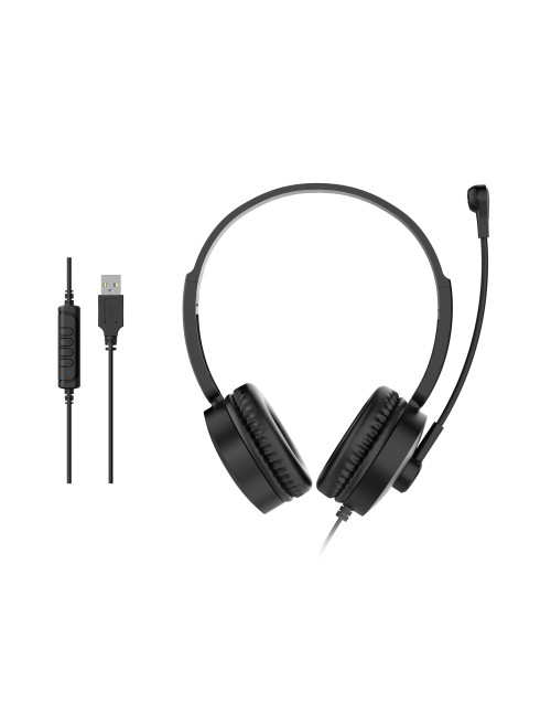 Auricular equip usb + microfono flexible