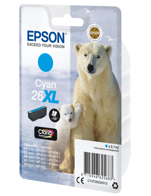 Cartucho tinta epson t263240 cian xl
