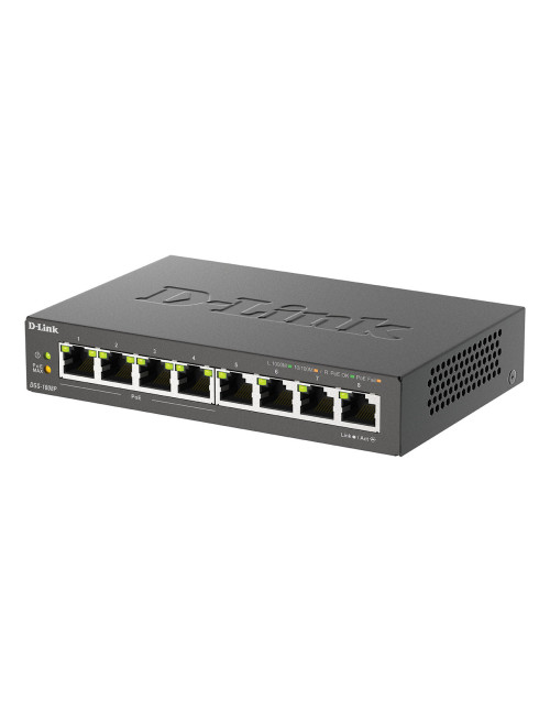 Switch 8 puertos gigabit poe d - link