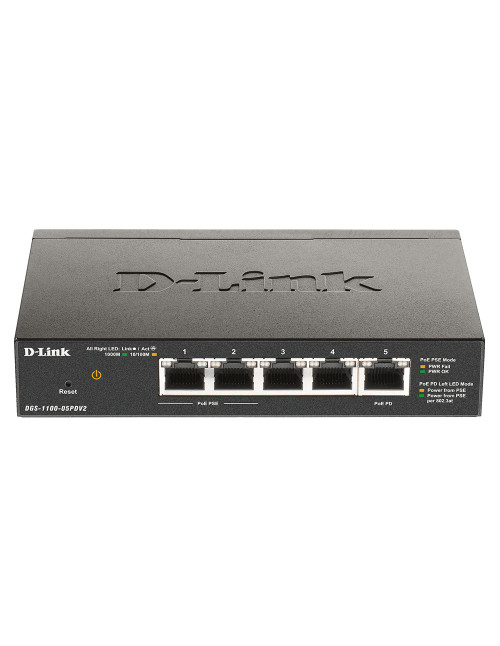 Switch d - link 5 puertos gigabit poe - powered