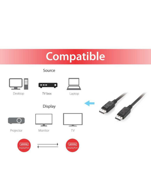 Cable equip displayport a displayport 4k