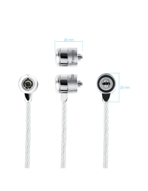 Cable seguridad universal tooq con llave