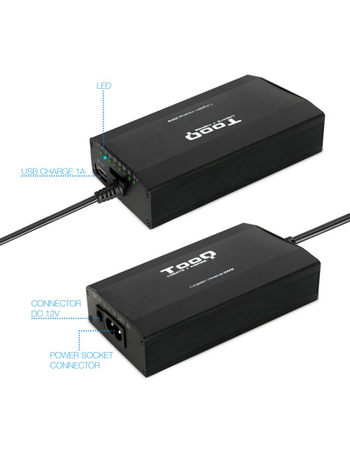 Cargador portatil universal tooq tqlc - 100bs01m 100w