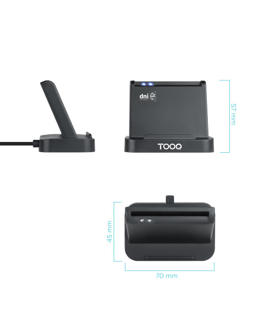 Lector tarjetas externo tooq tqr - 220b dnie