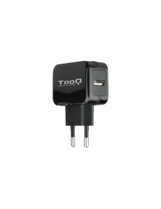 Cargador pared tooq usb 12w negro