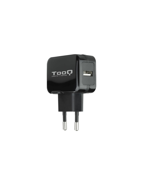 Cargador pared tooq usb 12w negro