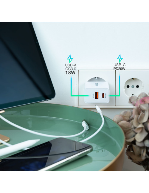 Cargador pared usb tooq tqwc - 2sc04wt usb