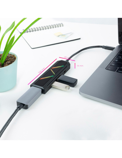 Hub nanocable 4 en 1 usb
