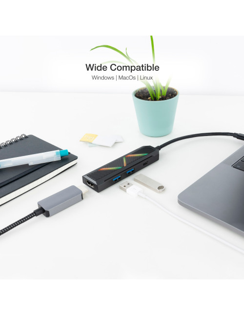 Hub nanocable 4 en 1 usb