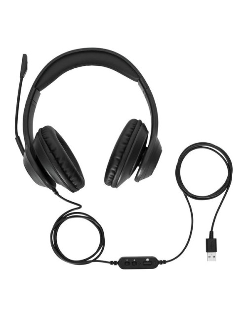 Auriculares stereo targus alambrico negro usb