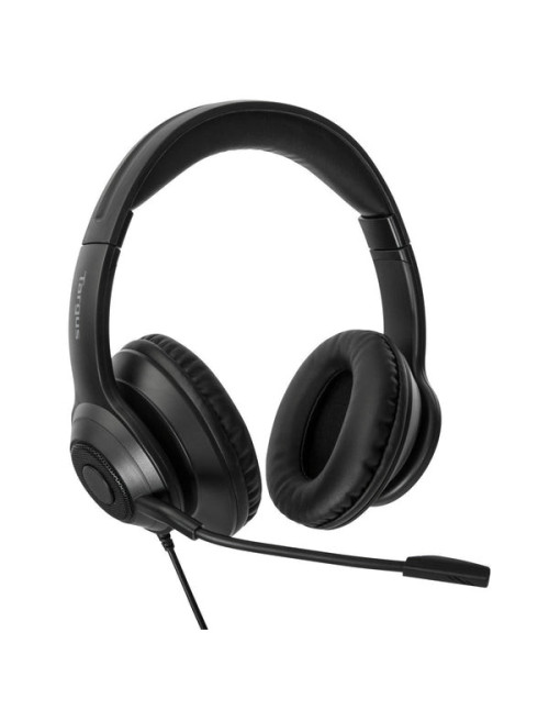 Auriculares stereo targus alambrico negro usb