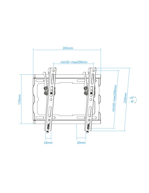 Soporte pared tv television monitor tooq