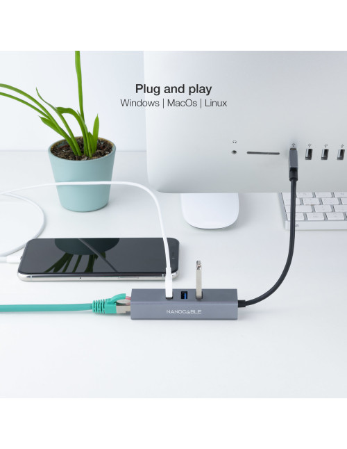 Hub nanocable 4 en 1 usb
