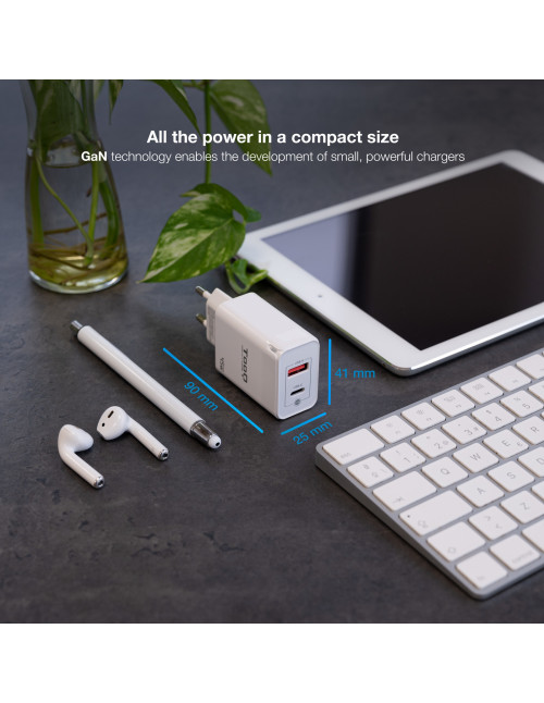 Cargador pared tooq doble usb - c +