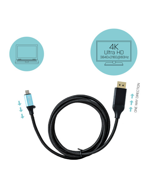 Cable adaptador i - tec usb - c a displayport