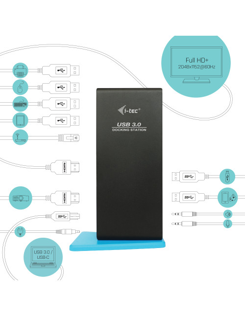 Docking station universal i - tec usb 3.0