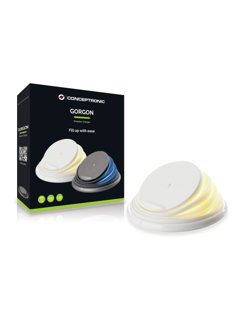 Cargador inalambrico conceptronic gorgon02w qi 10w