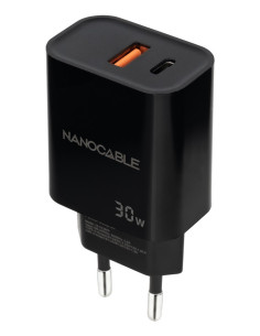 Cargador nanocable usb - c pd+usb - a qc 30w
