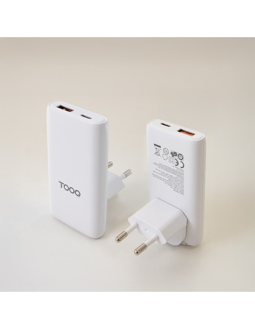 Cargador pared tooq gan 65w 1x