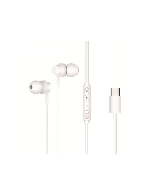 Auricular intrauditivo usb - c conceptronic brendan03w 1.2m
