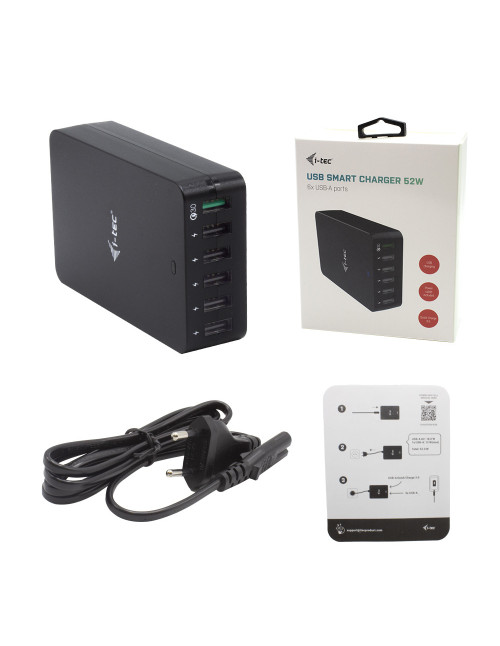 Cargador i - tec 52w 6x usb tipo