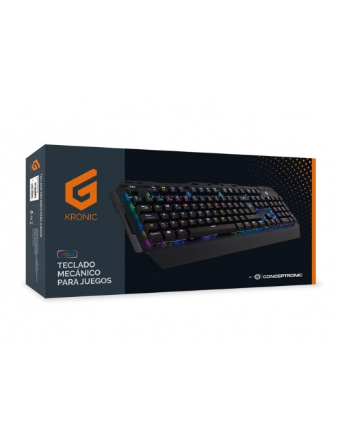 Teclado gaming conceptronic kronic01es mecanico rgb