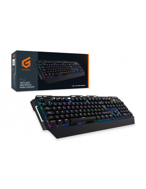 Teclado gaming conceptronic kronic01es mecanico rgb