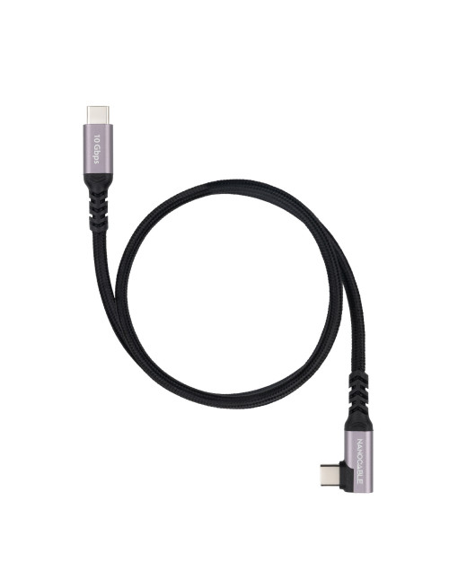 Cable nanocable usb - c 3.2 gen2 acodado