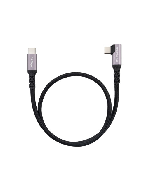 Cable nanocable usb - c 3.2 gen2 acodado