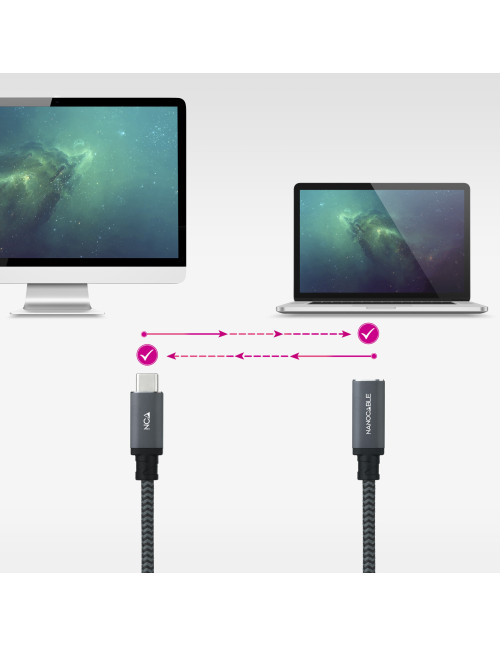 Cable nanocable usb 3.2 gen2x2 20gb