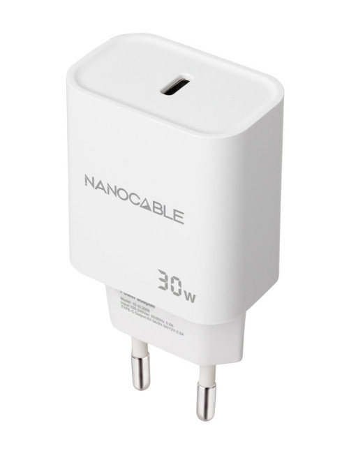 Cargador nanocable pared usb - c pd 30w