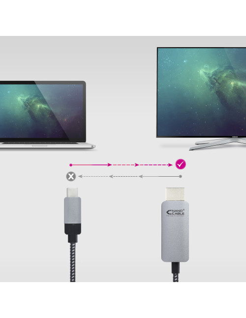 Cable nanocable conversor usb tipo c