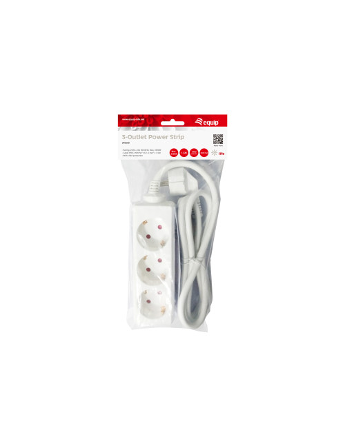 Regleta equip con 3 tomas cable