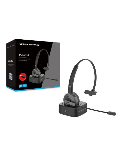 Auricular conceptronic bluetooth polona03bd con base