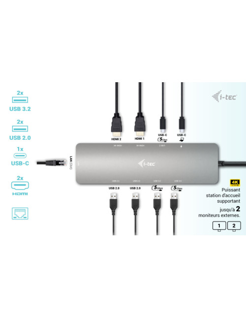 Nano docking station i - tec usb - c metal