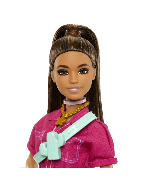 Muñeca barbie mattel mono rosa