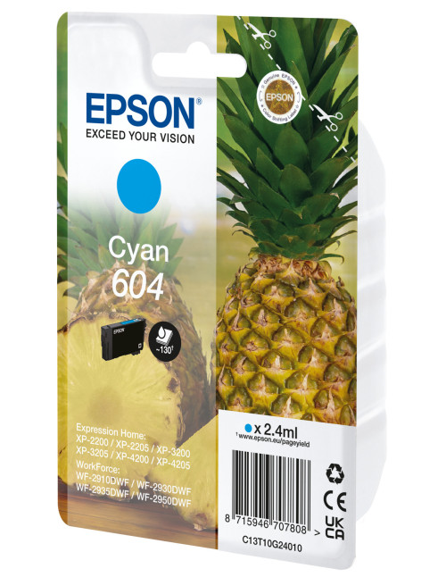 Cartucho epson 604 cian c13t10g24010 xp2200