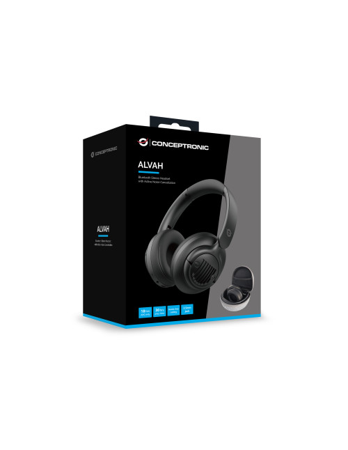 Auriculares conceptronic alvah02b inalambrico negro
