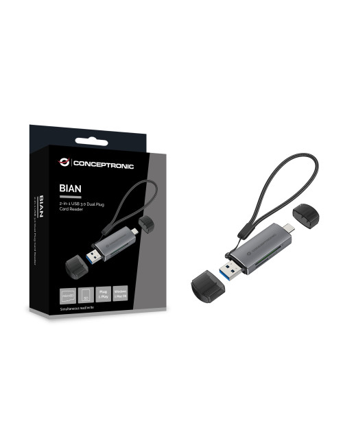 Lector tarjetas externo conceptronic usb tipo