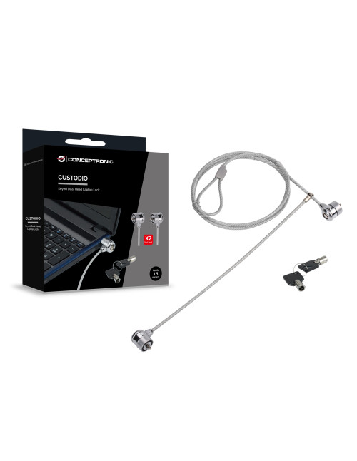 Cable seguridad portatiles 1.5m conceptronic doble