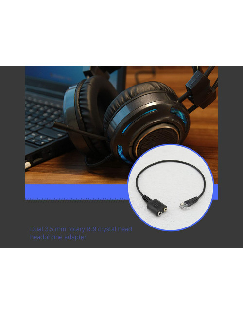 Cable rj9 a 2 x jack