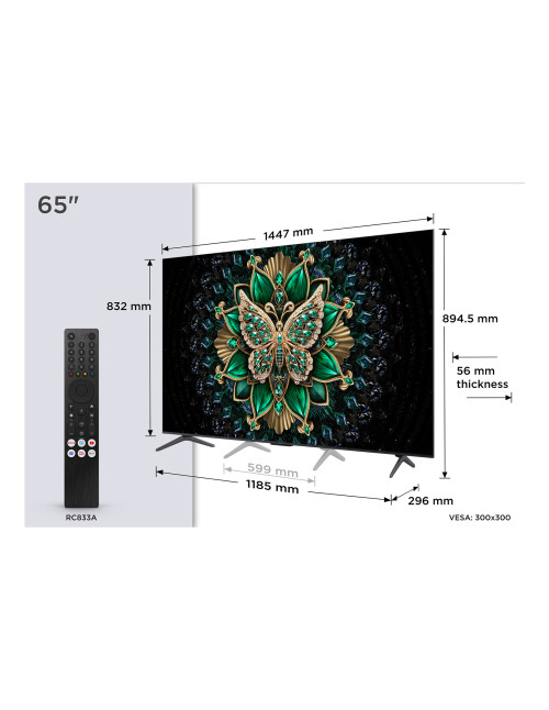 Tv tcl 65 pulgadas miniled 4k uhd