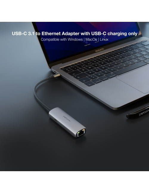 Adaptador nanocable usb - c 3.1 a rj45