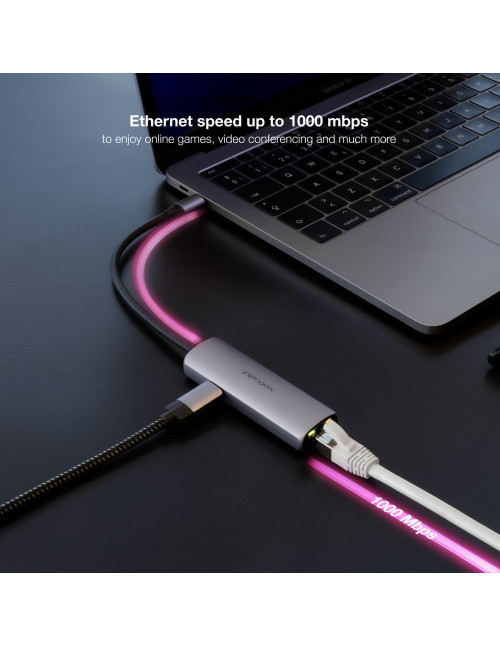 Adaptador nanocable usb - c 3.1 a rj45