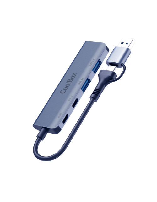 Hub coolbox aluminio usb - c a -