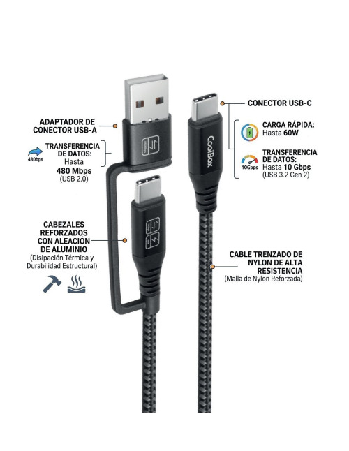 Cable coolbox carga mas datos micro