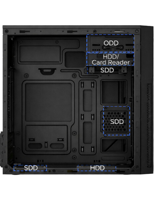 Caja ordenador coolbox m680 matx negra